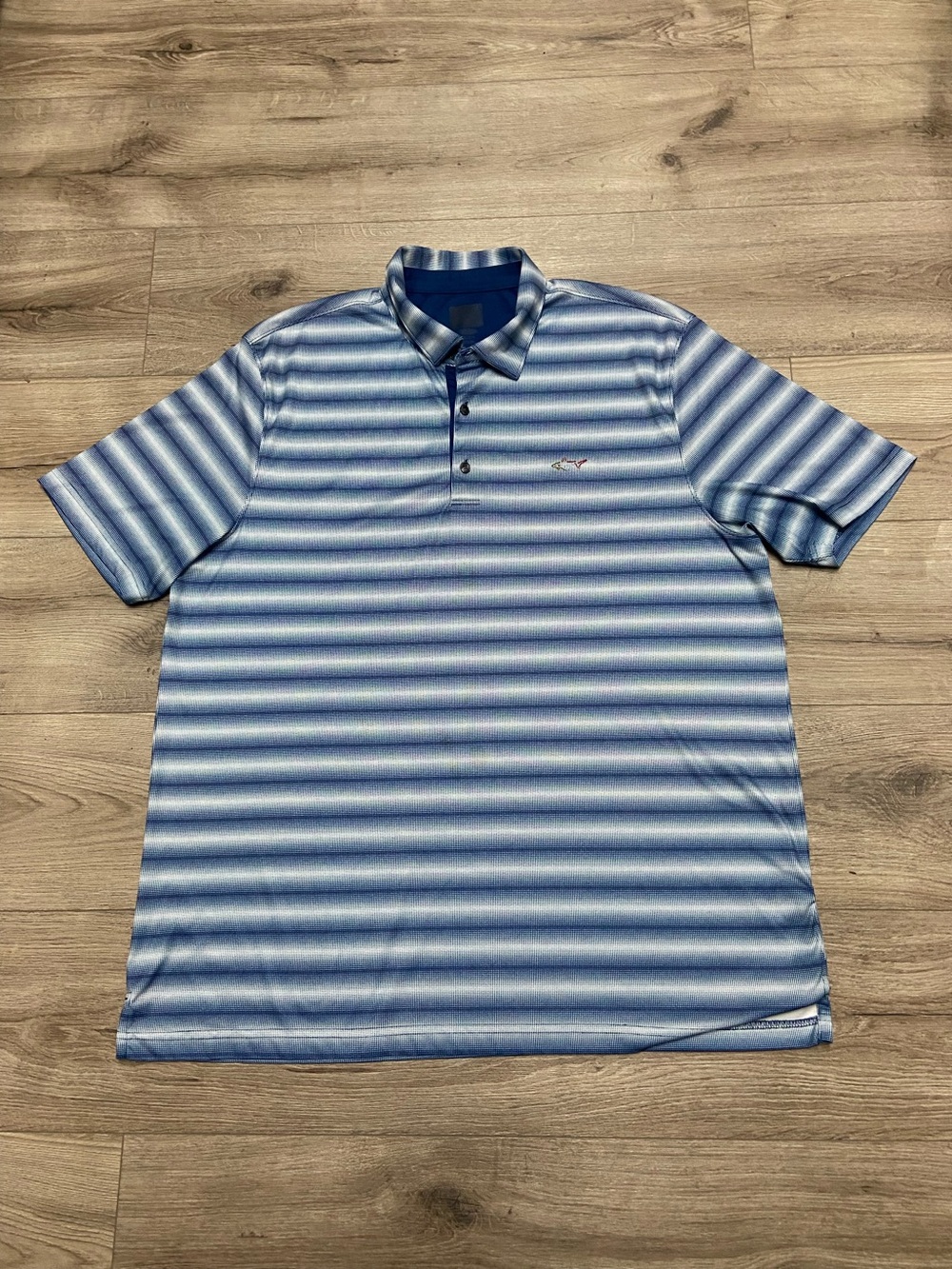 Greg Norman Shirt XXL PlayDry Striped Golf Polo Shirt